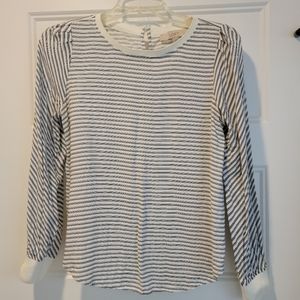 Loft petite cuffed shirt